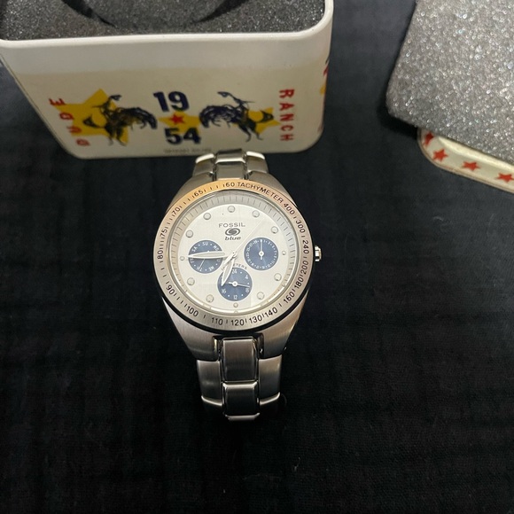Fossil blue BQ-9085 Vintage multi dial dive watch with original tin - Picture 2 of 12